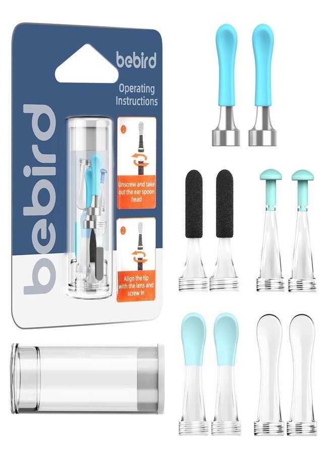 BEBIRD Official R1 Original Accessory - 10 PCS Replacement Tip for Wet/Dry Wax Cleaning - Ear Spoons Accessories Set Compatible with BEBIRD R1/M9/R3/X3/W3/D3Pro/T15/C3 (New Spiral Structure!) - Image 1